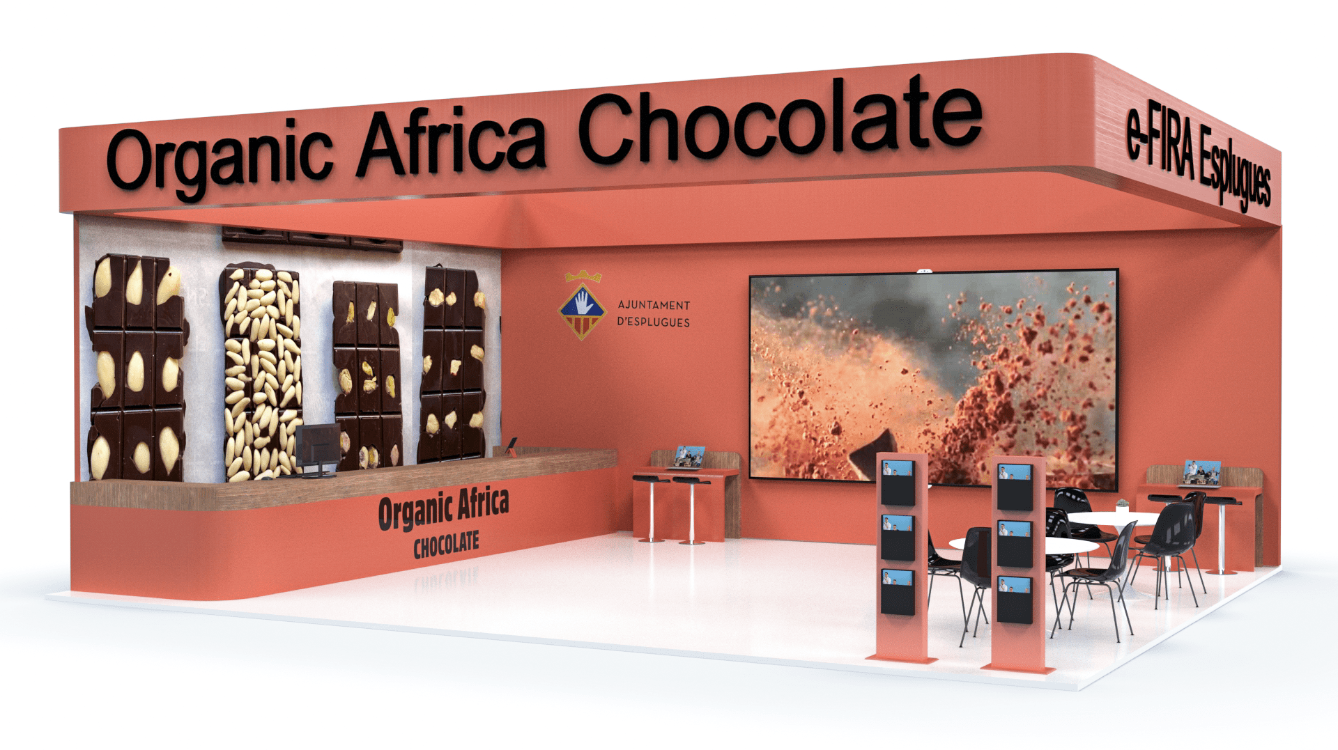 Stand 3D-Organic africa chocolate