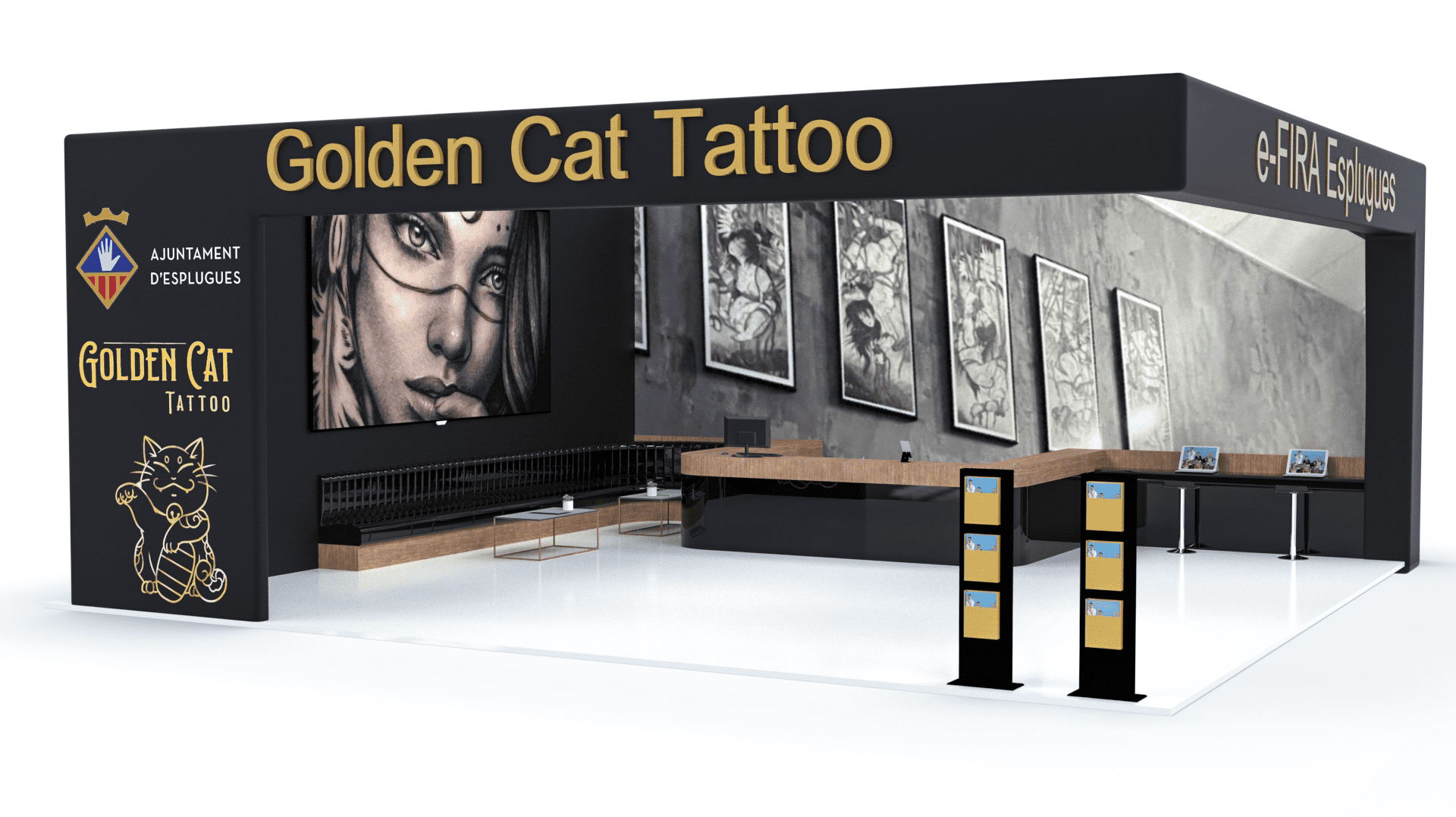 Stand Golden Cat Tattoo